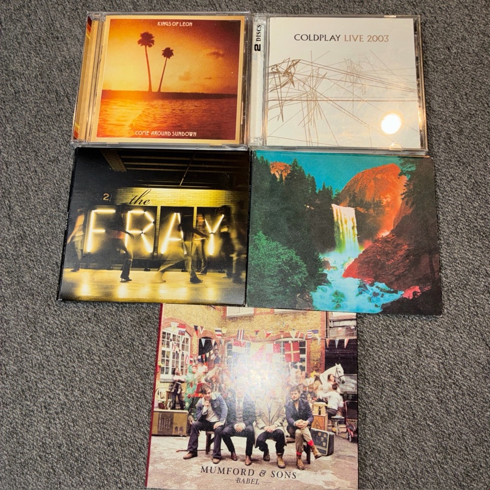 Y2K Rock CD Lot of 5- Fray Coldplay Kings Of Leon Mumford Sons My Morning Jacket